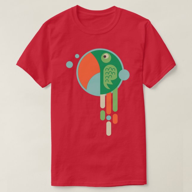 Camiseta papagaio verde 3 (Frente do Design)