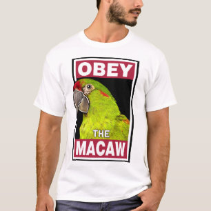 Camiseta Papagaio Vermelho Funny Fronteira Macaw - Arte Pás