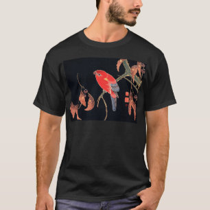 Camiseta Papagaio Vermelho no Ramal de uma Árvore por Ito 