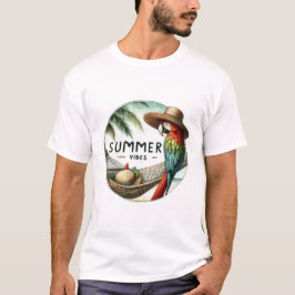 camiseta papagaio vibrações de verão