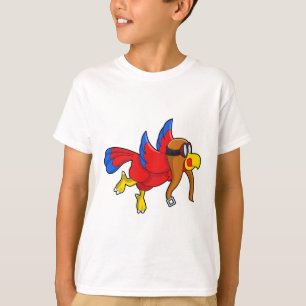 Camiseta Papagaio voando como piloto