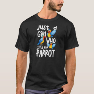 Camiseta Papagaios Apenas Uma Menina Que Ama O Seu Pais-Pap