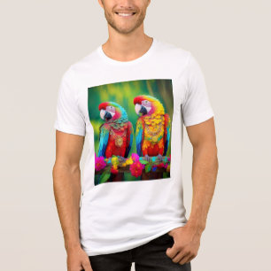 Camiseta Papagaios Araras Coloridos No Galho-67859
