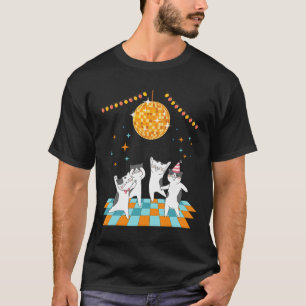 Camiseta Papagaios De Partida Dançando Sob Bola De Disco