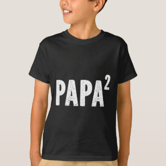Camiseta Papai 2 Papai ao Quadrado Para Vovô Da Netinha