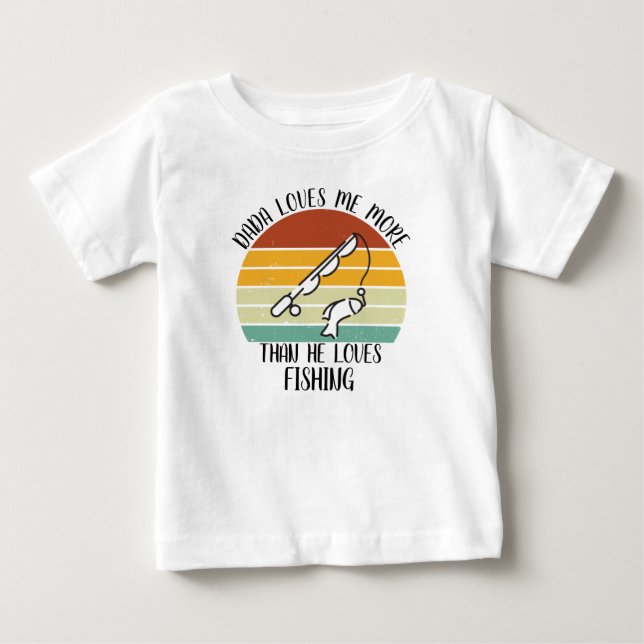 Camiseta Papai Ama Mais Do Que Ama Pescar (Frente)