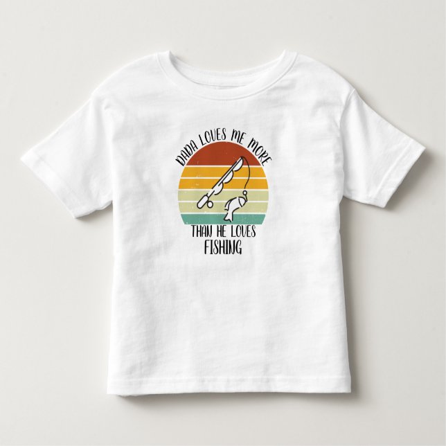 Camiseta Papai Ama-Me Mais Do Que Ama A Pesca (Frente)