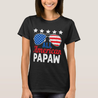 Camiseta Papai Americano Retro 4 De Julho Patriótico