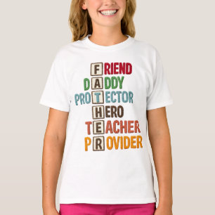 Camiseta Papai Amigo Protetor Herói Professor Provedor