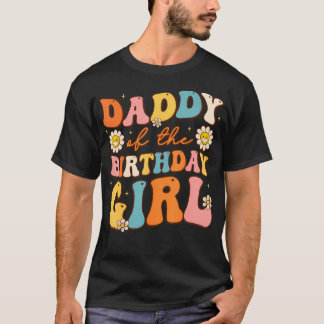 Camiseta Papai Da Aniversariante Filha Groovy Pai