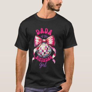 Camiseta Papai Da Família Da Menina De Aniversário Laço Coq