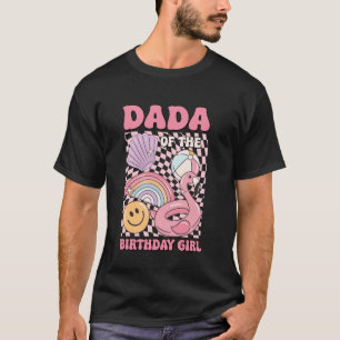 Camiseta Papai da Menina de Aniversário Festa na Piscina Fe