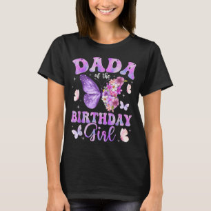 Camiseta Papai da Menina do Aniversário da Festa da Borbole