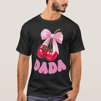 Camiseta Papai Da Menina Do Aniversário Festa Tema Cereja
