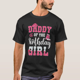 Camiseta Papai da Menina do Aniversário Tema Cowgirl Wester