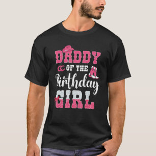 Camiseta Papai da Menina do Aniversário Tema Cowgirl Wester