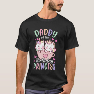 Camiseta Papai da Princesa de Aniversário Menina de Bday Un