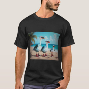 Camiseta Papai da Sereia de Aniversário Roupas de Família C