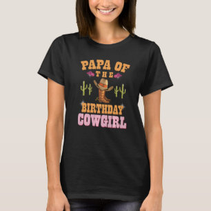 Camiseta Papai da Vaqueira de Aniversário Meninas Tema West