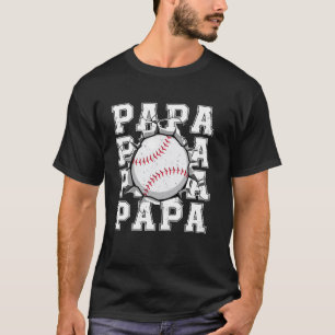 Camiseta Papai de Beisebol Rachou a Parede Família Correspo