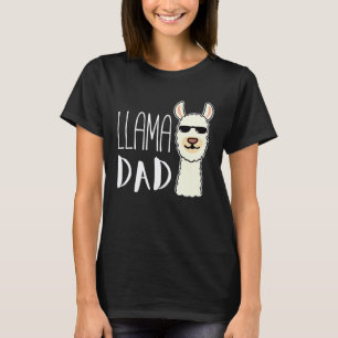 Camiseta Papai de Lhama Fofo com Óculos de Sol Amante de An
