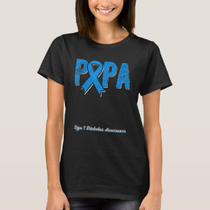 Camiseta Papai de um Guerreiro Fita de Conscientização da D