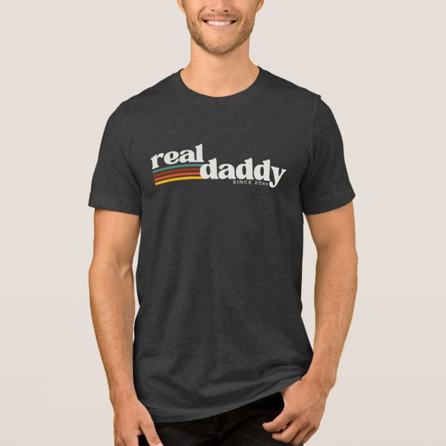 Camiseta Papai de Verdade, Estilo Retro de Paternidade (Frente)