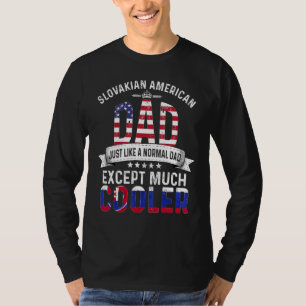 Camiseta Papai Dia dos Pais Eslovaco Americano Bandeira Esl