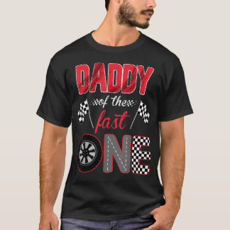 Camiseta Papai do Carro de Corrida de Aniversário de 1º