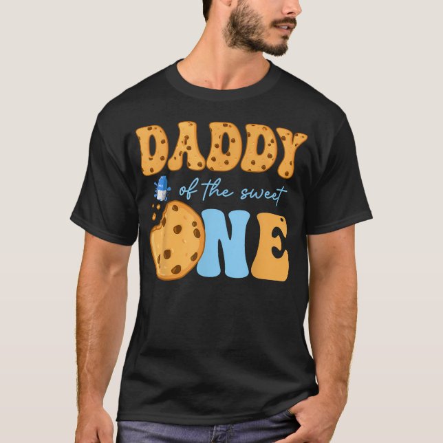 Camiseta Papai Do Doce Biscoitos E Leite Aniversário (Frente)