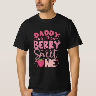 Camiseta Papai do Doce Morango Aniversário de Morango