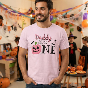 Camiseta Papai do Espooky Um Aniversário de Halloween 1º An