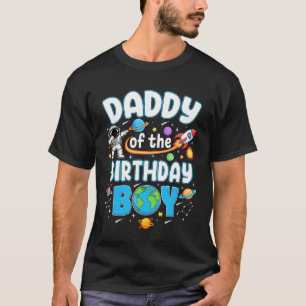 Camiseta Papai do Menino Astronauta da Família no Espaço P