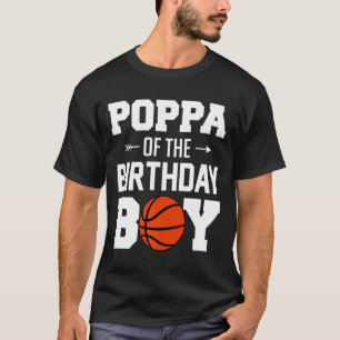Camiseta Papai do menino de aniversário menino de basquete