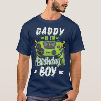 Camiseta Papai do Menino do Aniversário Vídeo da família co