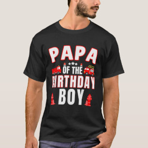 Camiseta Papai do Menino do Caminhão de Bombeiros de Aniver