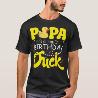 Camiseta Papai do Menino Pato de Aniversário Pato de Borrac