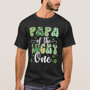 Camiseta Papai do O Sortudo Primeiro Aniversário St Patrick
