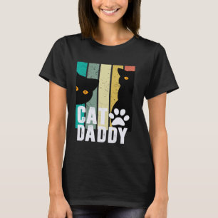 Camiseta Papai dos Gatos Vintage Retro Estilo Anos Oitenta