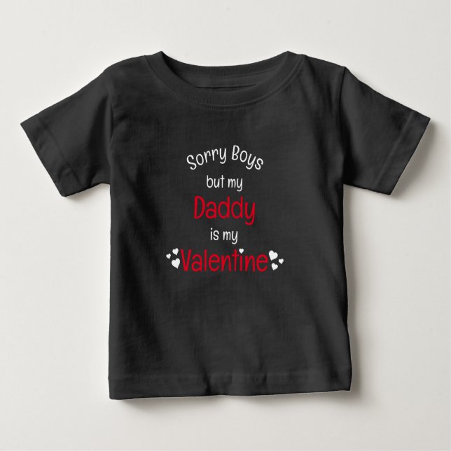 Camiseta Papai é meu namorado desculpe rapazes Baby Camiset (Frente)