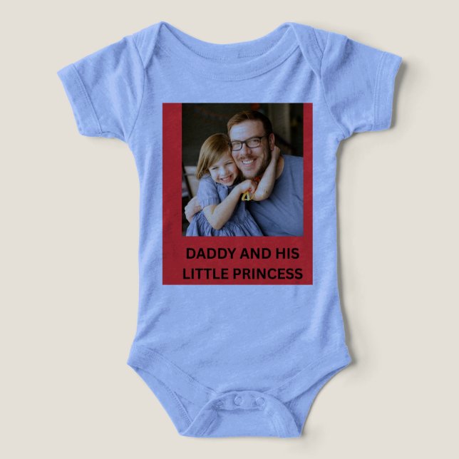 Camiseta Papai e sua pequena princesa (Design frontal)