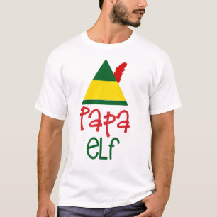 Camiseta Papai Elfo Natal Férias Diversão Família