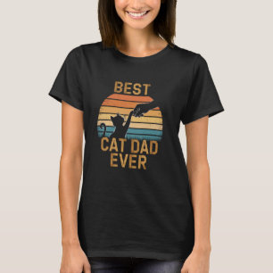 Camiseta Papai Engraçado Retro Vintage Gato Bate Punho Melh
