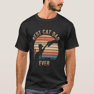 Camiseta Papai engraçado vintage gato retro bump soco Melho