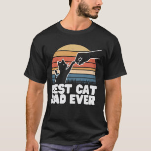 Camiseta Papai Engraçado Vintage Retro Gato Bate Punho Melh