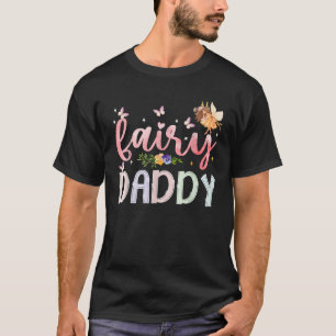 Camiseta Papai Fada Mágico Floral Aniversário Menina Conto