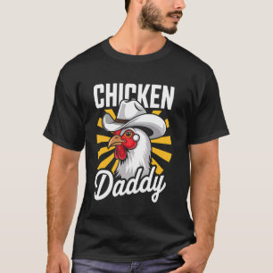 Camiseta Papai Frango Presente Engraçado para Fazendeiro Pa
