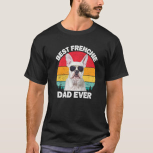 Camiseta Papai Frenchie Bulldog Francês Branco Para Homen