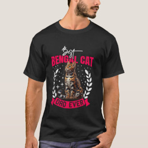 Camiseta Papai Gato MELHOR PAI DE GATO BENGALA DE TODOS Gat