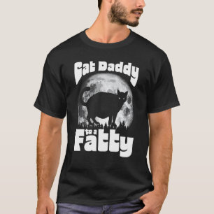 Camiseta Papai Gato para um Gordinho! Engraçado Vintage Lua